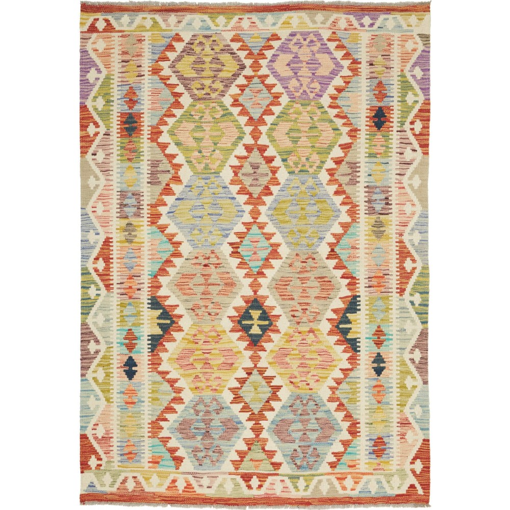 Tappeto Kilim Afghanistan marrone 124x179