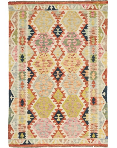 Tappeto Kilim Afghanistan marrone 124x181