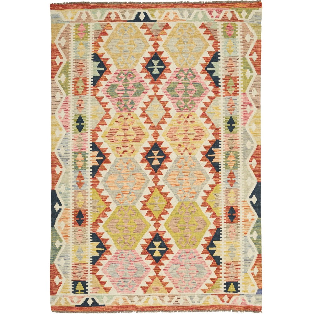 Tappeto Kilim Afghanistan marrone 124x181