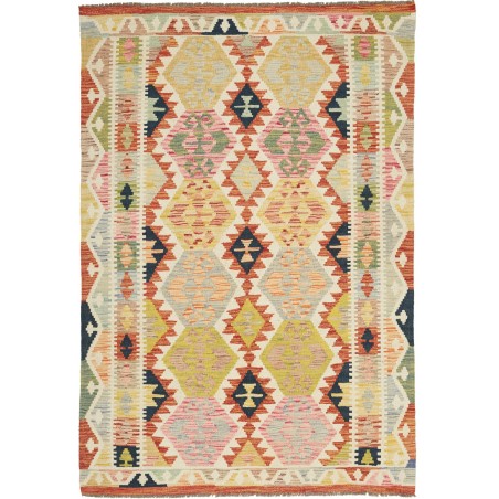 Tappeto Kilim Afghanistan marrone 124x181