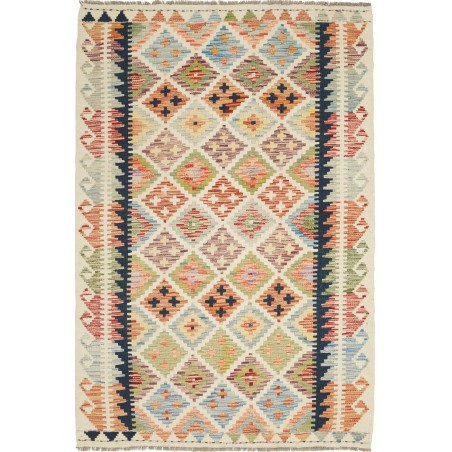 Tappeto Kilim Afghanistan marrone grigio 122x184