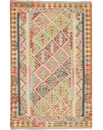 Tappeto Kilim Afghanistan marrone grigio 121x186