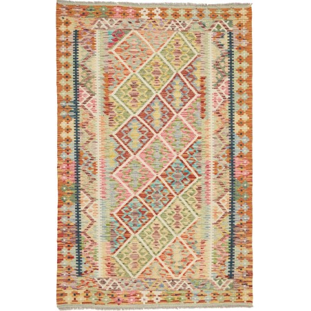 Tappeto Kilim Afghanistan marrone grigio 121x186