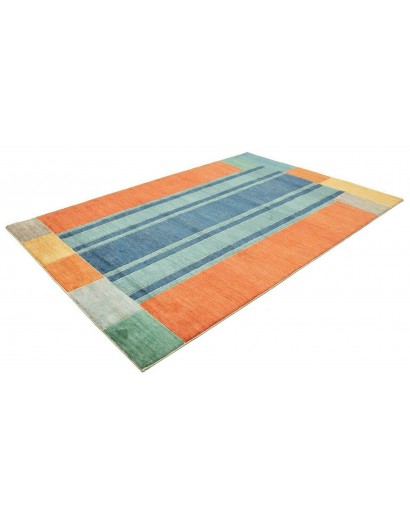 Tappeto Barjesta Pakistan azzurro rosso 196x286