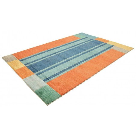 Tappeto Barjesta Pakistan azzurro rosso 196x286
