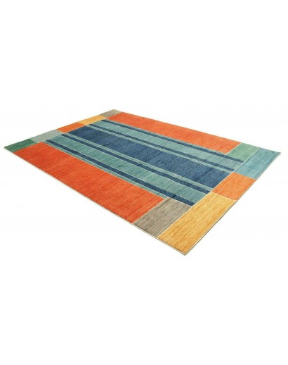 Tappeto Barjesta Pakistan azzurro rosso 196x286