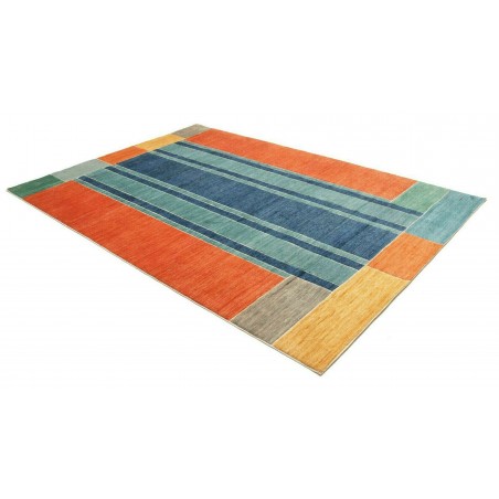 Tappeto Barjesta Pakistan azzurro rosso 196x286