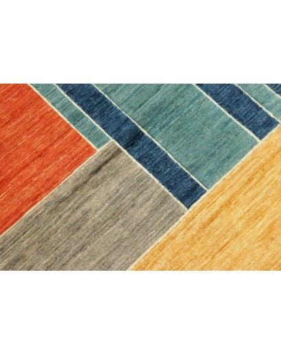 Tappeto Barjesta Pakistan azzurro rosso 196x286