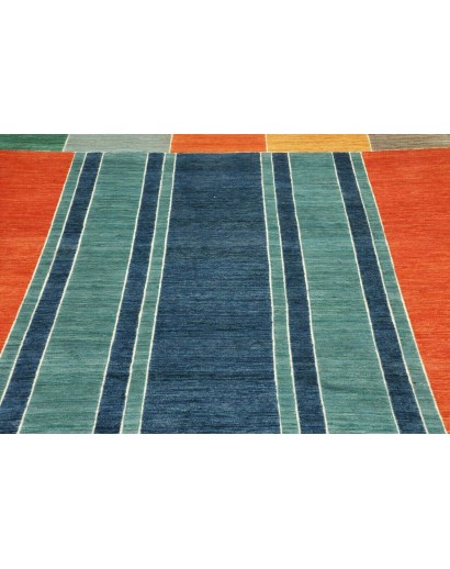 Tappeto Barjesta Pakistan azzurro rosso 196x286