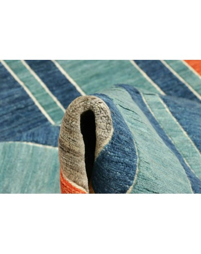 Tappeto Barjesta Pakistan azzurro rosso 196x286