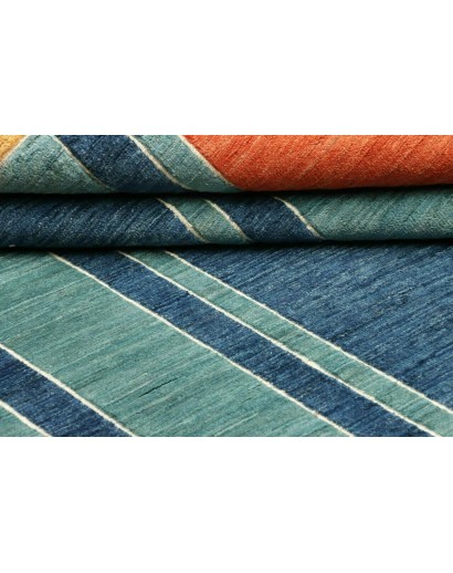 Tappeto Barjesta Pakistan azzurro rosso 196x286