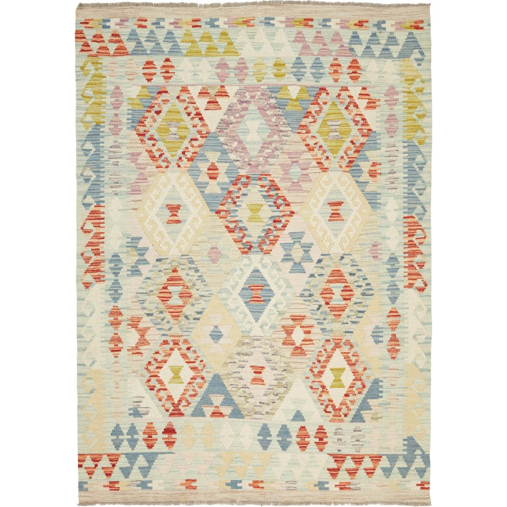 Tappeto Kilim Afghanistan beige marrone 131x184