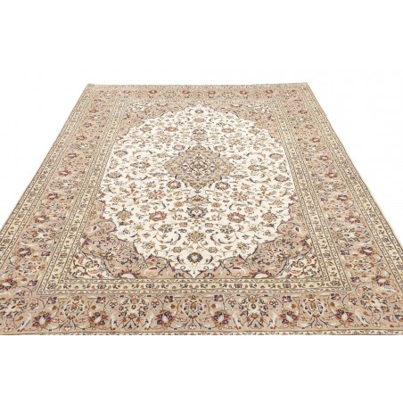 Tappeto Kashan Persia bianco giallo 208x300