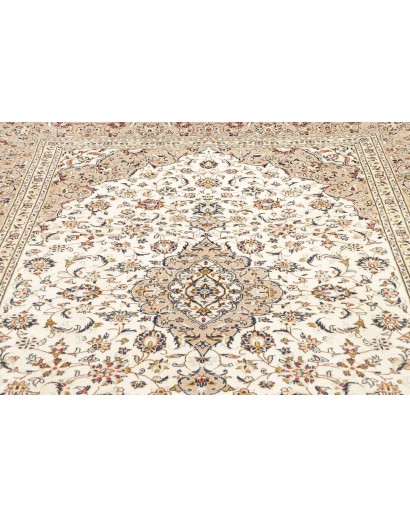 Tappeto Kashan Persia bianco giallo 208x300