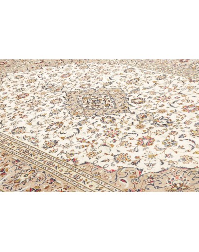 Tappeto Kashan Persia bianco giallo 208x300