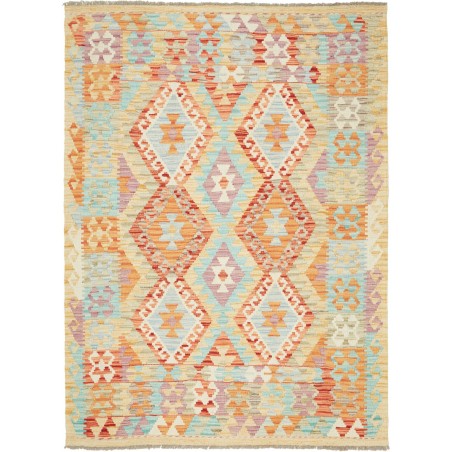 Tappeto Kilim Afghanistan beige rosso 131x180