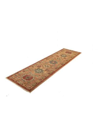 Tappeto Kazak Fine Pakistan marrone grigio 74x251