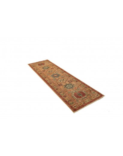 Tappeto Kazak Fine Pakistan marrone grigio 74x251