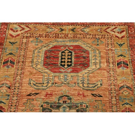 Tappeto Kazak Fine Pakistan marrone grigio 74x251