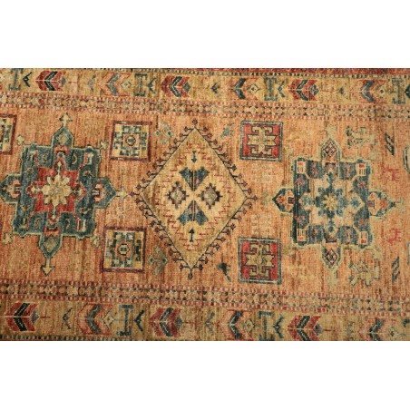 Tappeto Kazak Fine Pakistan marrone grigio 74x251