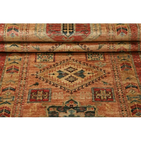 Tappeto Kazak Fine Pakistan marrone grigio 74x251