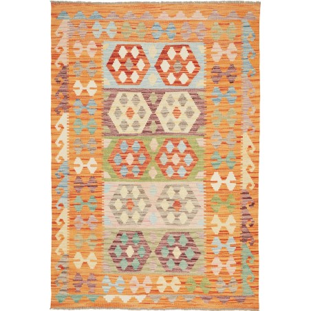 Tappeto Kilim Afghanistan marrone beige 124x183