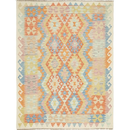 Tappeto Kilim Afghanistan marrone arancione 128x173