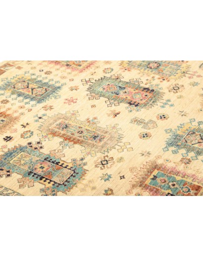 Tappeto Tribal Pakistan beige verde 147x212