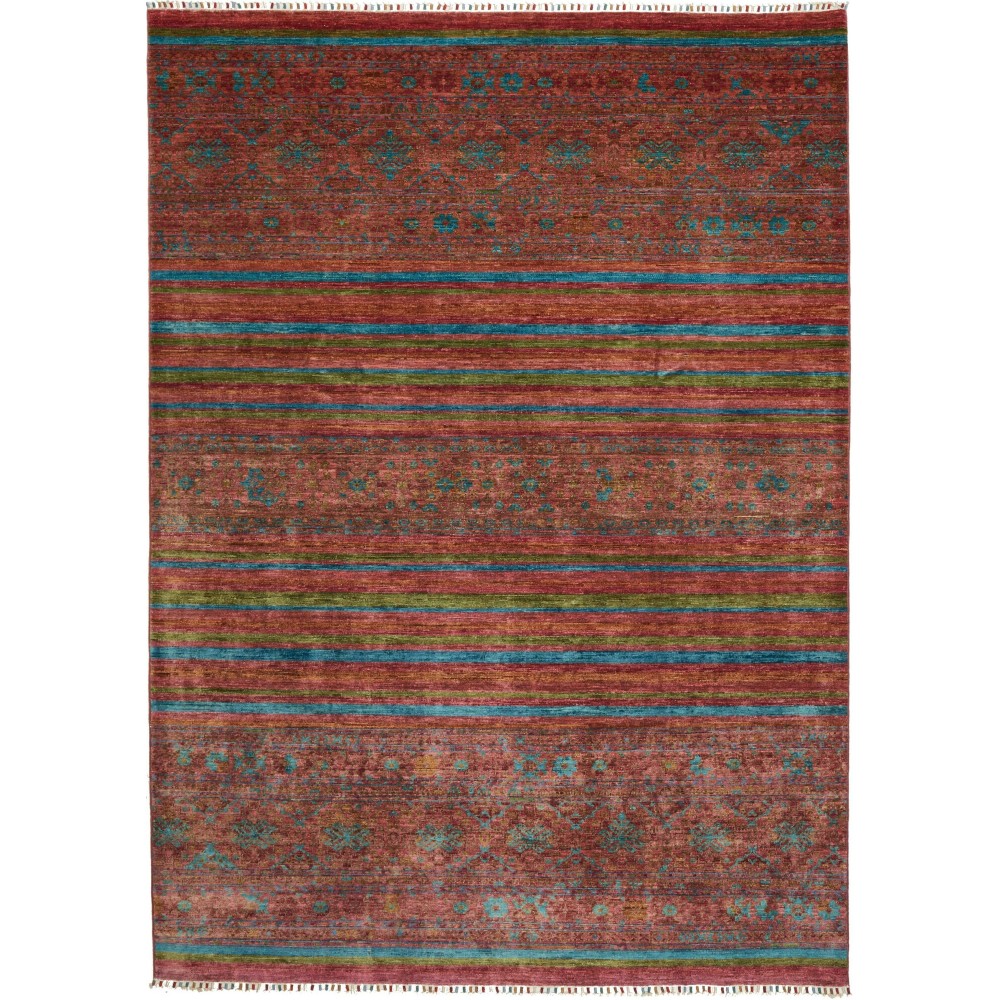 Tappeto Samarkand Pakistan marrone grigio 201x284 Tappeto Samarkand Pakistan marrone grigio 201x284