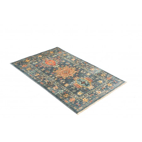 Tappeto Tribal Pakistan azzurro bianco 79x124