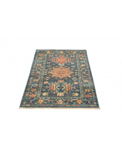 Tappeto Tribal Pakistan azzurro bianco 79x124