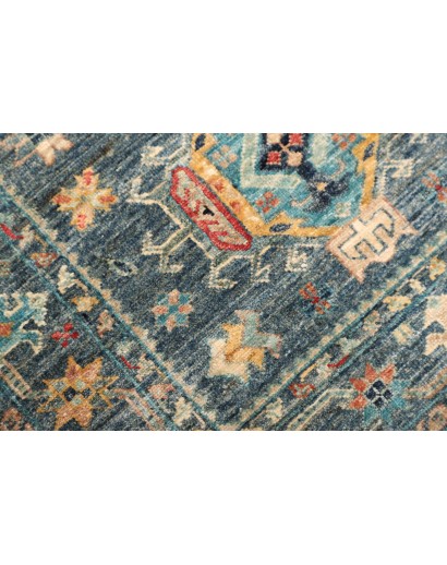 Tappeto Tribal Pakistan azzurro bianco 79x124