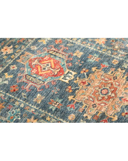 Tappeto Tribal Pakistan azzurro bianco 79x124