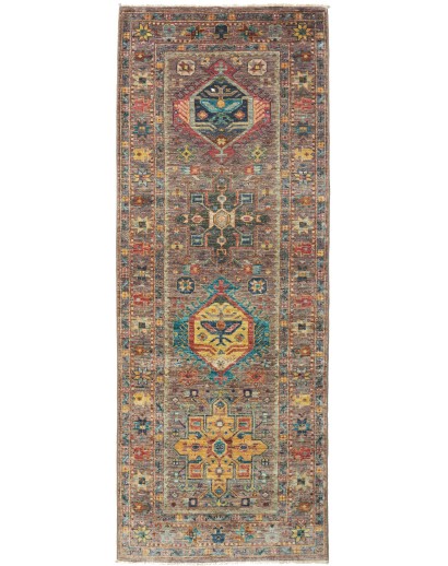 Tappeto Tribal Pakistan bianco marrone 75x201