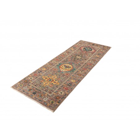 Tappeto Tribal Pakistan bianco marrone 75x201