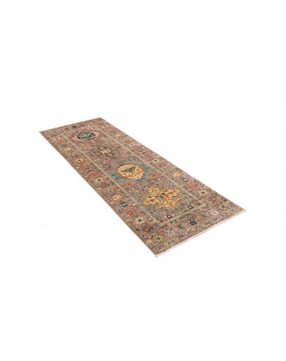 Tappeto Tribal Pakistan bianco marrone 75x201