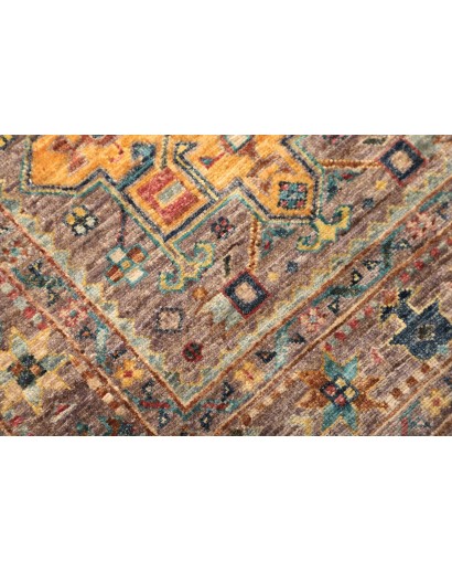 Tappeto Tribal Pakistan bianco marrone 75x201