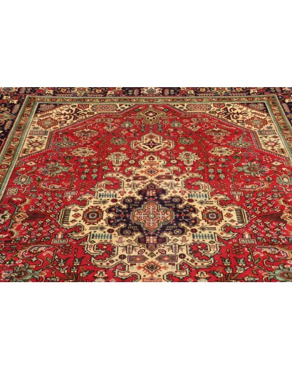 Tappeto Tabriz Persia marrone giallo 200x296