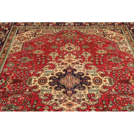 Tappeto Tabriz Persia marrone giallo 200x296