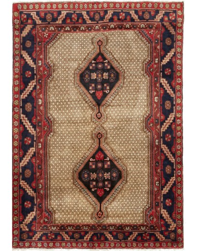 Tappeto Hosseinabad Persia marrone giallo 127x182