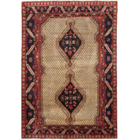 Tappeto Hosseinabad Persia marrone giallo 127x182