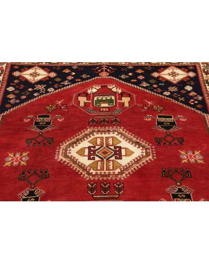Tappeto Shiraz Fine Persia marrone giallo 122x174