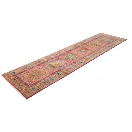 Tappeto Tribal Pakistan bianco beige 77x297