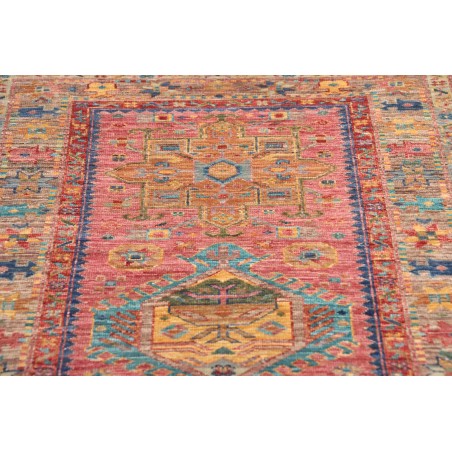 Tappeto Tribal Pakistan bianco beige 77x297