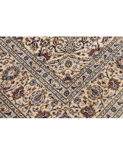 Tappeto Kashan Persia bianco verde 247x342