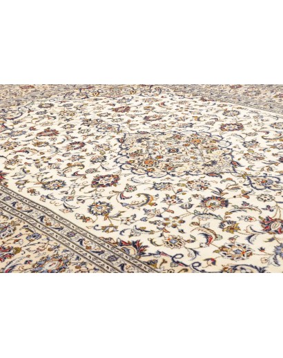 Tappeto Kashan Persia bianco verde 247x342
