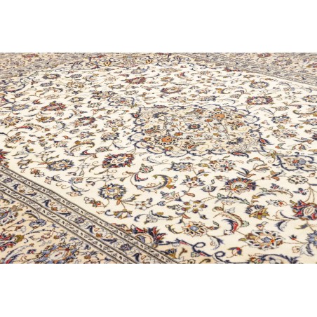 Tappeto Kashan Persia bianco verde 247x342