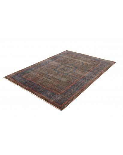 Tappeto Mamlouk Pakistan azzurro marrone 145x207