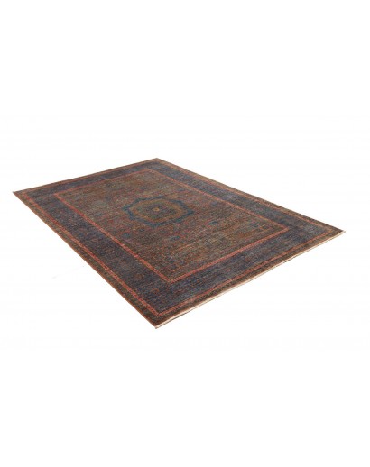 Tappeto Mamlouk Pakistan azzurro marrone 145x207