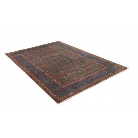 Tappeto Mamlouk Pakistan azzurro marrone 145x207